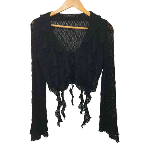 エモダ EMODA 25SS ラッフルハングクロップドブラウス レディース FREE