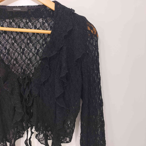エモダ EMODA 25SS ラッフルハングクロップドブラウス レディース FREE