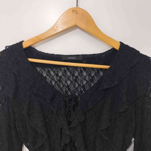 エモダ EMODA 25SS ラッフルハングクロップドブラウス レディース FREE
