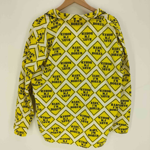 JOE BOXER USA製 ボックス シルエット 総柄 L/S 開襟 シャツ メンズ import:M