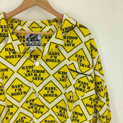 JOE BOXER USA製 ボックス シルエット 総柄 L/S 開襟 シャツ メンズ import:M