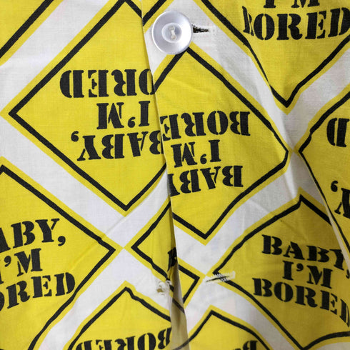 JOE BOXER USA製 ボックス シルエット 総柄 L/S 開襟 シャツ メンズ import:M