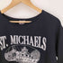 オニータ ONEITA 90S USA製 カレッジロゴ ボックスシルエット S/S クルーネック Tシャツ メンズ import:L