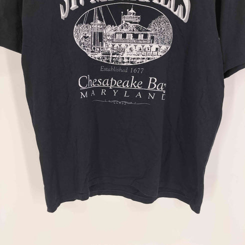 オニータ ONEITA 90S USA製 カレッジロゴ ボックスシルエット S/S クルーネック Tシャツ メンズ import:L