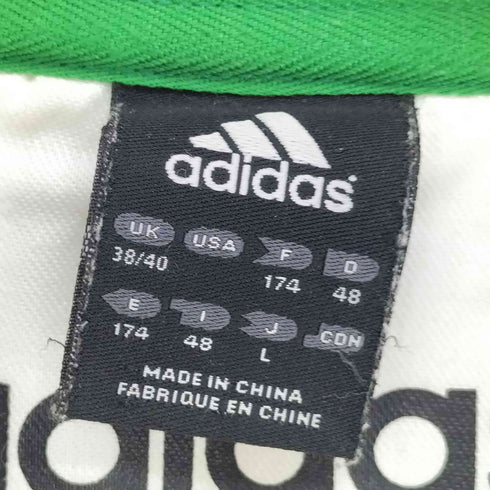 アディダス adidas 00S 万国旗タグ 背面 ロゴ刺繍 ストライプ スナップ スウェット コーチ ジャケット メンズ import:L