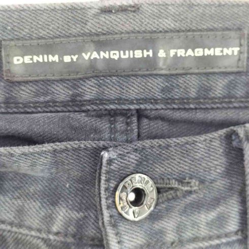 DENIM BY VANQUISH & FRAGMENT ダメージ加工 サンダーロゴ デニム パンツ Y2K street メンズ 28