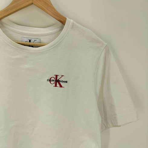 カルバンクラインジーンズ Calvin Klein Jeans 刺繍 ロゴ Pima cotton 短丈 Tシャツ S/S カットソー レディース import:S