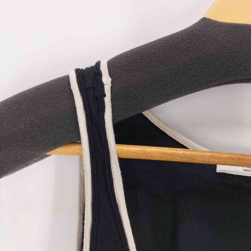 プラダ PRADA MADE IN ITALY イタリア製 レーヨン シルク ピンタック ノースリーブ カットソー Tシャツ タンクトップ レディース import:S