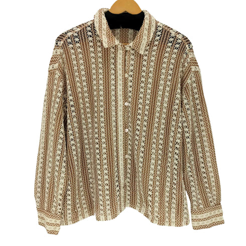 ユナイテッドアローズグリーンレーベルリラクシング UNITED ARROWS green label relaxing カラミレース シャツ レディース