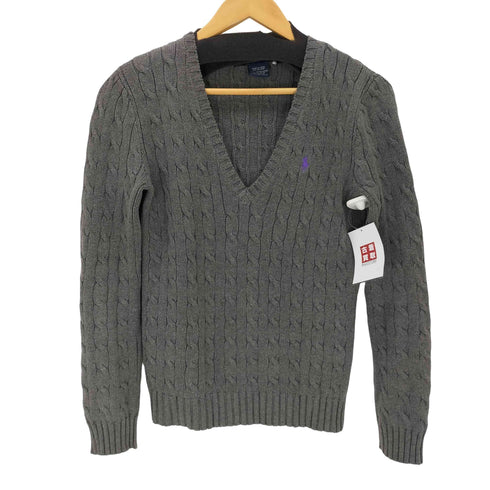 ラルフローレンスポーツ RALPH LAUREN SPORT 90s-00s ポニー刺しゅう ケーブル コットンニット レディース JPN:M