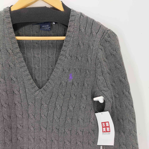 ラルフローレンスポーツ RALPH LAUREN SPORT 90s-00s ポニー刺しゅう ケーブル コットンニット レディース JPN:M