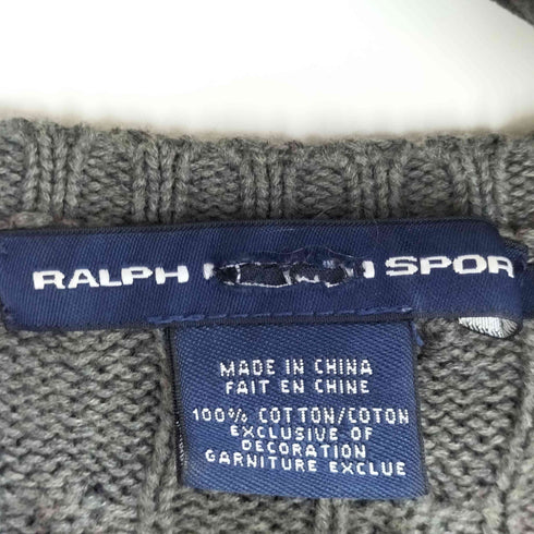 ラルフローレンスポーツ RALPH LAUREN SPORT 90s-00s ポニー刺しゅう ケーブル コットンニット レディース JPN:M