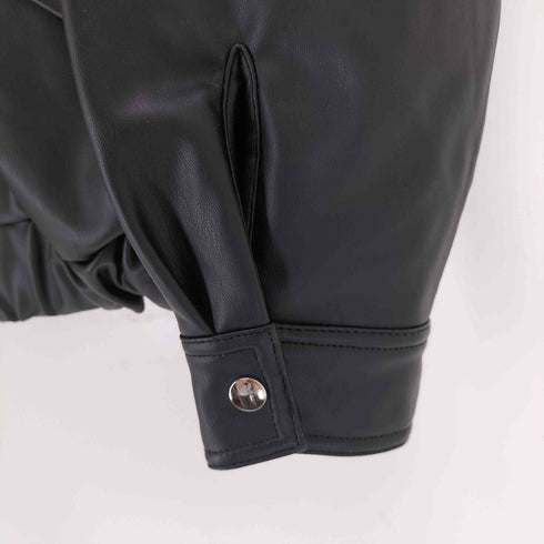 ザラ ZARA フェイクレザー ボンバージャケット レディース JPN:M