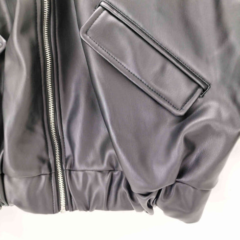 ザラ ZARA フェイクレザー ボンバージャケット レディース JPN:M