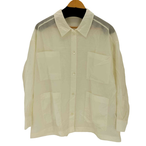ユナイテッドアローズグリーンレーベルリラクシング UNITED ARROWS green label relaxing ブラウス シャツ シアー 4ポケット ビッグ シャツ レディース