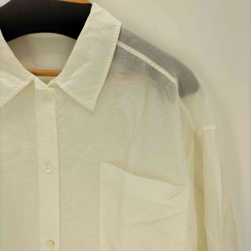ユナイテッドアローズグリーンレーベルリラクシング UNITED ARROWS green label relaxing ブラウス シャツ シアー 4ポケット ビッグ シャツ レディース