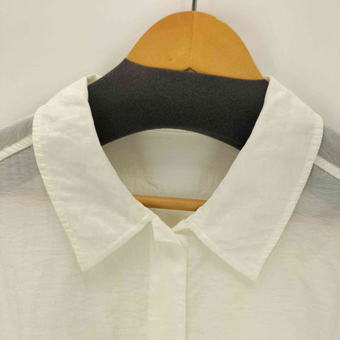 ユナイテッドアローズグリーンレーベルリラクシング UNITED ARROWS green label relaxing ブラウス シャツ シアー 4ポケット ビッグ シャツ レディース