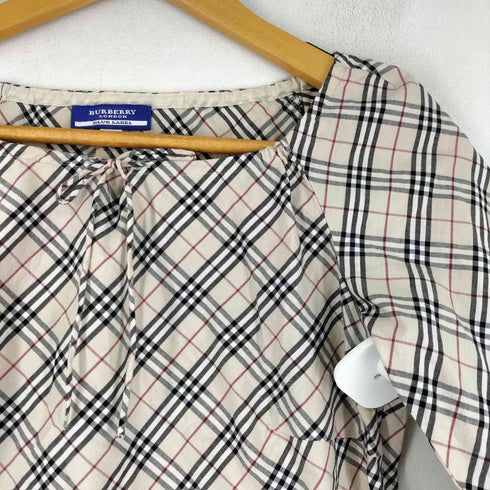 バーバリーブルーレーベル BURBERRY BLUE LABEL ノバチェック ブラウス レディース 38