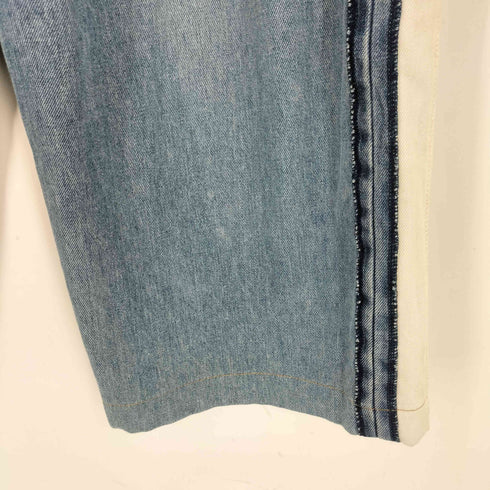 ダブルスタンダードクロージング DOUBLE STANDARD CLOTHING 10oz サイドライン ワイドデニムパンツ レディース 36