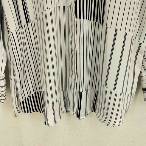 ザラ ZARA バンドカラー ストライプシャツ レディース import:XS