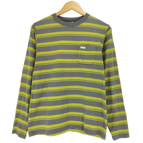 コロンビア Columbia 胸ポケット ボーダー クルーネック ロングスリーブ Tシャツ レディース import:L