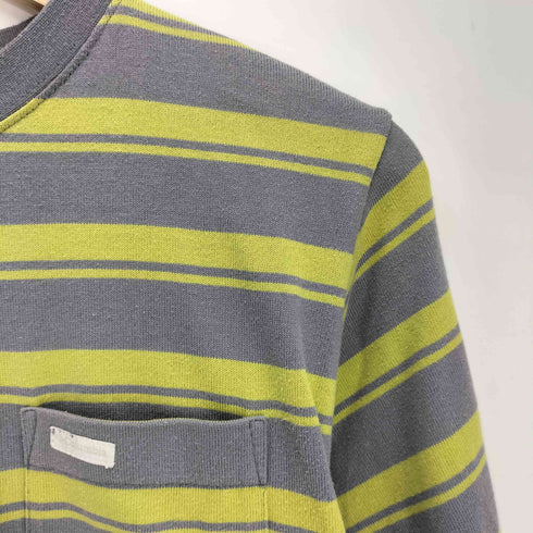 コロンビア Columbia 胸ポケット ボーダー クルーネック ロングスリーブ Tシャツ レディース import:L