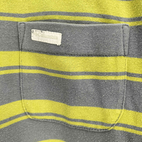 コロンビア Columbia 胸ポケット ボーダー クルーネック ロングスリーブ Tシャツ レディース import:L