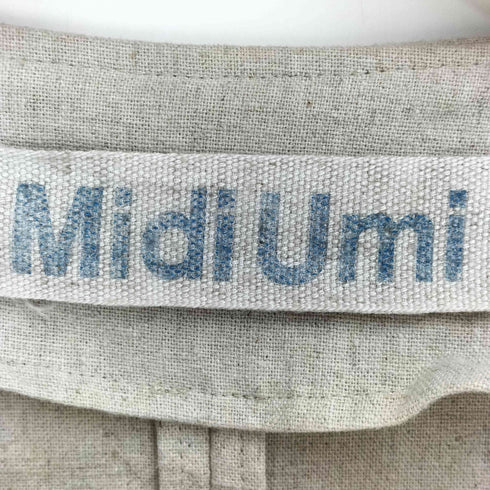 ミディウミ MidiUmi コットンリネン ノーカラー コート レディース