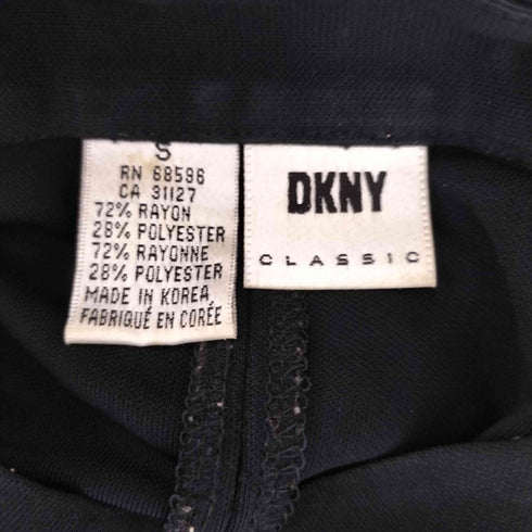 ダナキャランニューヨーク DKNY DNKY CLASSIC レーヨン混 ダイアゴナルジップ ハイネックノースリーブワンピース ドレス レディース S