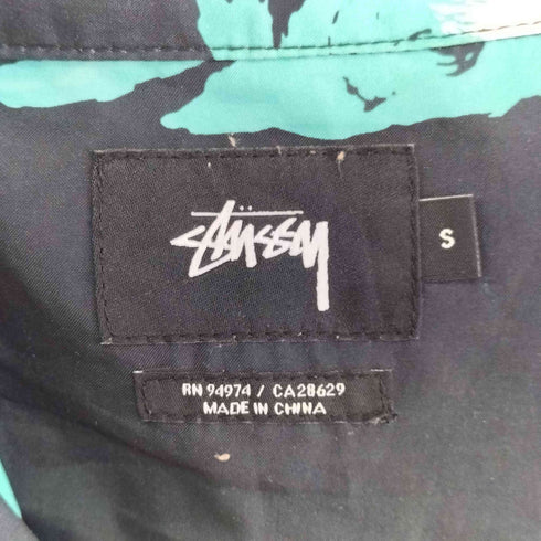 ステューシー Stussy スイミングガールプリント 総柄 オープンカラー S/S シャツ アロハ メンズ import:S