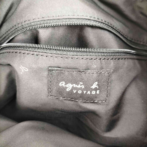 アニエスベーボヤージュ agnes b. VOYAGE 2WAYナイロン地 フロントロゴ ナップサック 巾着バッグ レディース