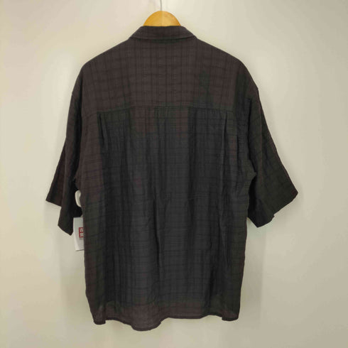 SINSS Check sheer HS shirt シャツ 半袖 メンズ JPN:L