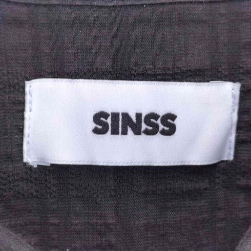 SINSS Check sheer HS shirt シャツ 半袖 メンズ JPN:L