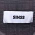 SINSS Check sheer HS shirt シャツ 半袖 メンズ JPN:L