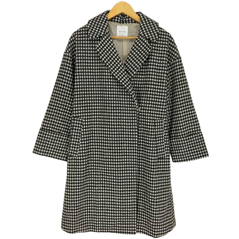 バックナンバー BACK NUMBER チェック ロング チェスター コート レディース F