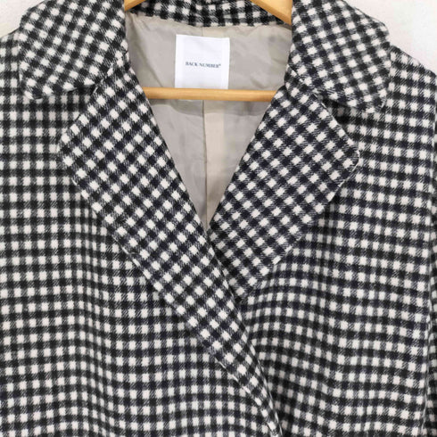 バックナンバー BACK NUMBER チェック ロング チェスター コート レディース F
