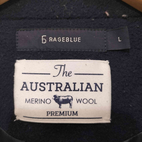レイジブルー RAGEBLUE AUSTRALIAN MERINO WOOL ウール チェスターコート メンズ JPN:L