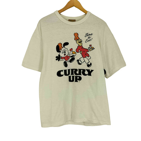 ヒューマンメイド HUMAN MADE CURRY UP×VERDY フロッキープリントクルーネックTシャツ メンズ XL