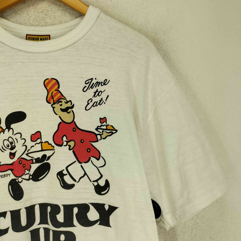 ヒューマンメイド HUMAN MADE CURRY UP×VERDY フロッキープリントクルーネックTシャツ メンズ XL
