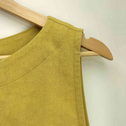 コットンハウスアヤ Cotton House Aya ボートネック サイドスリット リネンコットン ベスト レディース JPN:M