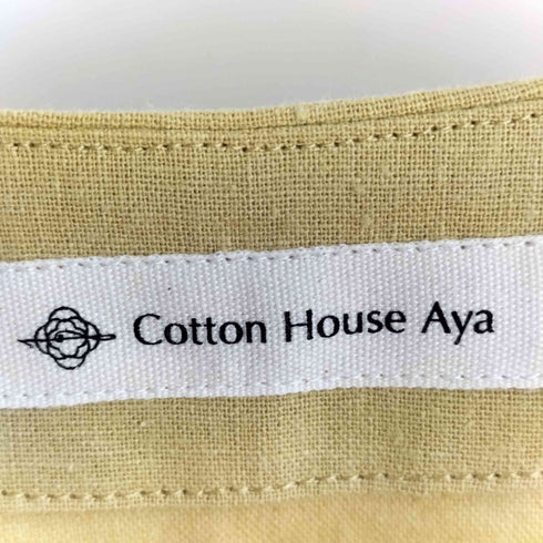 コットンハウスアヤ Cotton House Aya ボートネック サイドスリット リネンコットン ベスト レディース JPN:M