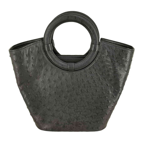 MODA VERA オーストリッチ型押しレザーハンドバッグ レディース