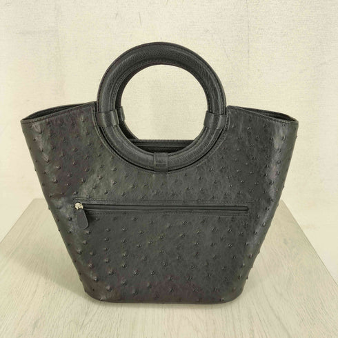 MODA VERA オーストリッチ型押しレザーハンドバッグ レディース