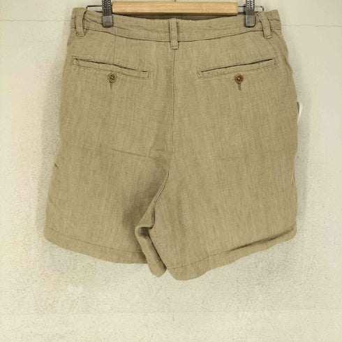 バナナリパブリック BANANA REPUBLIC LINEN100 リネン100 2タックハーフパンツ メンズ 32