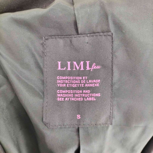 リミフゥ LIMI feu パイピング ラップデザイン ヘリンボーン ロング コート レディース JPN:S