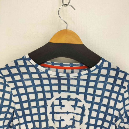 トリーバーチ TORY BURCH 総柄 フロントロゴプリント S/S Tシャツ レディース import:XS