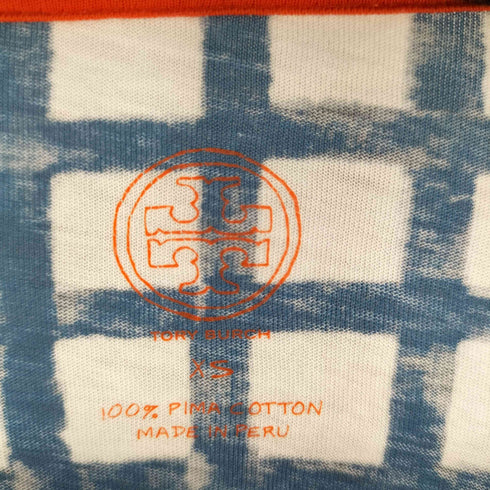 トリーバーチ TORY BURCH 総柄 フロントロゴプリント S/S Tシャツ レディース import:XS