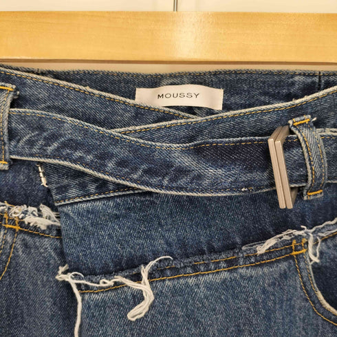 マウジー moussy FOLD WAIST WIDE STRAIGHT レディース JPN:2