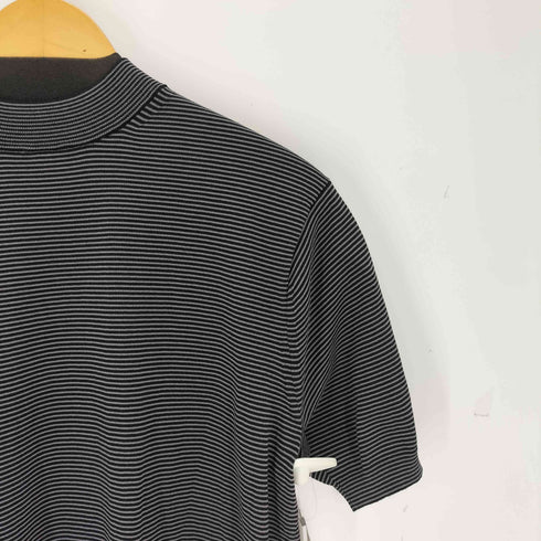 ユナイテッドアローズ UNITED ARROWS 26SS ショートスリーブ ボーダー モックネック ニットTシャツ UA COZY ウォッシャブル 抗菌防臭 メンズ M