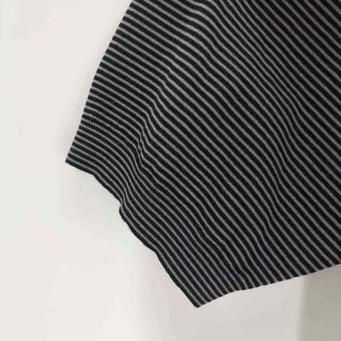 ユナイテッドアローズ UNITED ARROWS 26SS ショートスリーブ ボーダー モックネック ニットTシャツ UA COZY ウォッシャブル 抗菌防臭 メンズ M